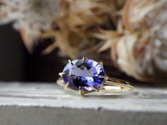 K18YG　タンザナイトのリングの画像