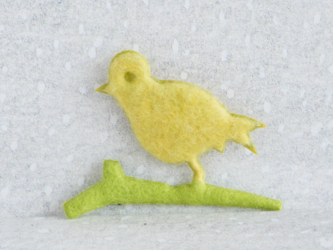 (6枚) 小鳥のモチーフ　黄色　ドイツ製　の画像