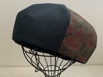 TOPI 着物リメイクベレー帽（大島）の画像