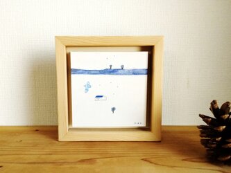 原画「rainy day」 水彩イラスト※木製額縁入りの画像