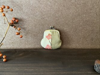 ちびがまぐち | 梅ノ花（古布×リネン）の画像