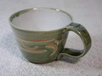 染め抜きのベルト模様コーヒーカップの画像