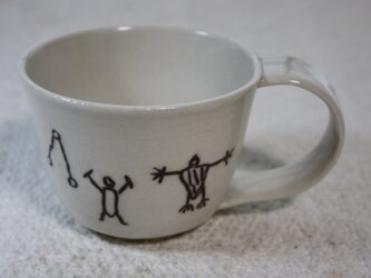 壁画模様のコーヒーカップの画像