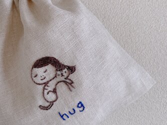 おさんぽ巾着ミニ　hugの画像