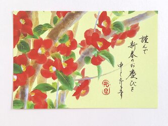 年賀状５枚セット 「木瓜」の画像