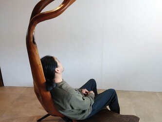 木の根っこの ハイバックチェア　∗ケヤキ∗椅子∗ベンチ∗オブジェ∗の画像