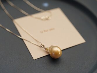 【drop】南洋バロックロングネックレス（yellow）の画像