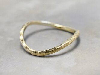 つや消し槌目 真鍮ウェーブプレーンリング 1.5mm幅 マットハンマー｜BRASS RING｜917の画像