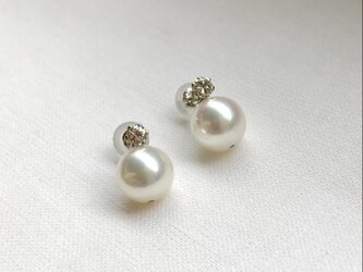 あこや真珠 ダイヤモンド ピアス twの画像