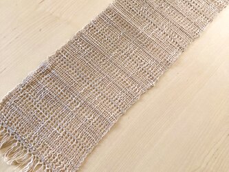 さくら染め捩り織りテーブルセンター　灰桜色の画像
