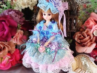 ロリータロマンス 水面の妖精 メルヘンカラーの可憐で乙女な夢のフリルドールドレスの画像