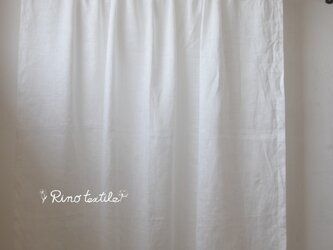 リネンカフェカーテン　裾　刺繍トリム　バード＆木の実　付きの画像