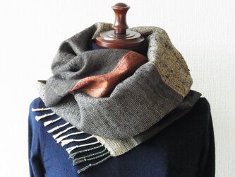 手織り コットン・シルクストール 【ct-01-rd】の画像