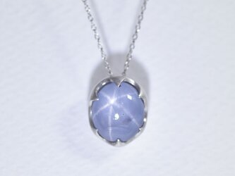 Star Sapphire_4.87ct Pt900 Necklace 【Cupola/クーポラ】の画像