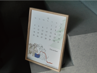 2023 calender Everyday is a gift.「毎日が贈り物」"Dog series" A4sizeの画像