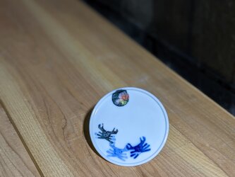 3寸平皿（月の日のカニ）の画像
