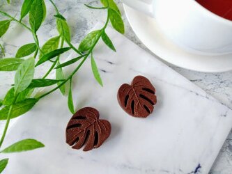 葉っぱのチョコレート型（モンステラ）（22）　シリコン型　シリコンモールド　お菓子　手作り　プレゼントの画像