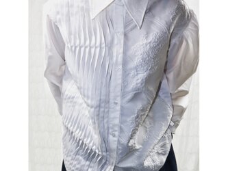 naminami design shirt 4007 white meikeiin handmadeの画像