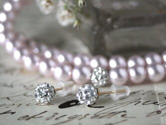 卒業式/入学式*パールノンホールピアス　ピンク 卒園式　入園式　ウエディング　結婚式　真珠　披露宴　二次会　ブライダルの画像