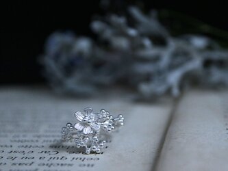 【一点もの】Silver ring「Snow and flower」の画像