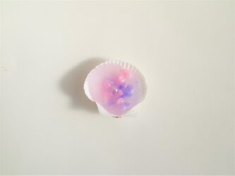貝殻フローティングアロマキャンドル（紫ピンク）の画像