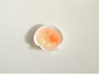 貝殻フローティングアロマキャンドル（黄オレンジ）の画像
