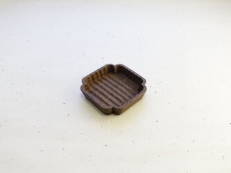 入隅 豆我谷盆 栗 9×9×2cm ブラウンの画像