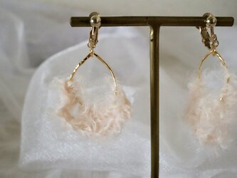 《冬季限定》ウールブークレの耳飾り 金具変更可の画像