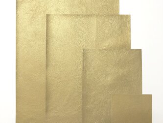 送料無料・布のように薄いカンガルーレザーFabRoo・B4サイズ【ゴールドb】の画像