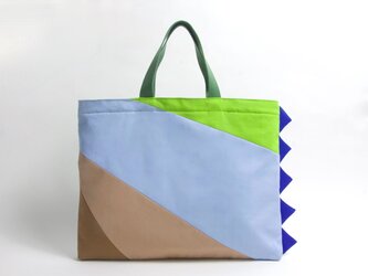 恐竜みたいな レッスンバッグ マルチカラーライムサックス Kidsの画像