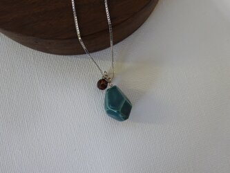 jewel pottery necklace (twin）琥珀の画像