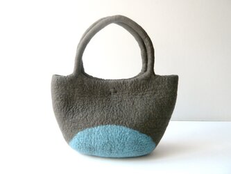 ミニトートバッグ（モスグリーン/ターコイズ）の画像