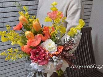 春花のクラッチブーケ＊ブートニアの画像