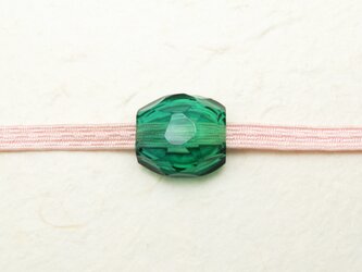 カット吹きガラスの帯留め (obi-32)の画像