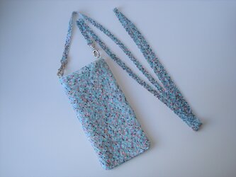 Beaded Smartphone Pochette --Blue Green Mix--の画像