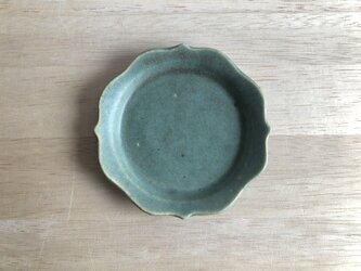 稜花リム小皿（グリーン）の画像