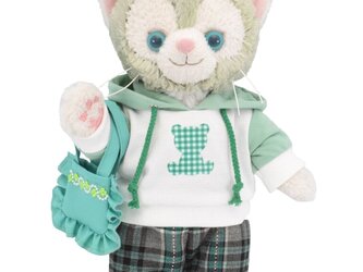 ジェラトーニ 服 着せ替え コスチューム リュック付 くまちゃん カジュアル 本体無 Sサイズ用の画像