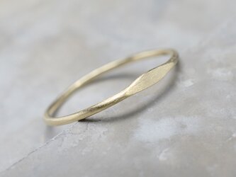 つや消し 真鍮ワンポイント槌目プレーンリング 1.0mm幅 マット｜BRASS RING｜927の画像