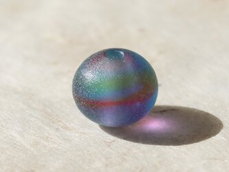ガラスアクセサリー【梅紫】縞の小石　S297の画像