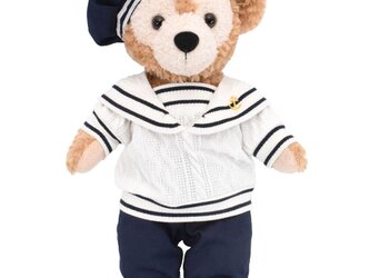 ダッフィー 服 着せ替え コスチューム ニットセーラーセット 本体無 Sサイズ用の画像