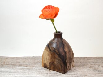 木の一輪挿し「黒柿」（くろがき）木を愛でるの画像