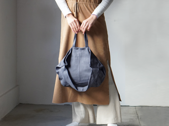 吸い付くようなタッチ感⁂軽く柔らかい2wayトートBAG・ＬＵＡ(ＬＡ００4)＃grayの画像
