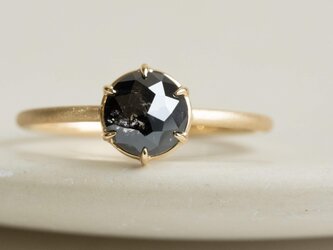Hexagon Black Diamond Ringの画像