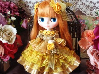ロリータロマンス 高貴なキャッツアイグラデーションが優美なフリルドールドレス豪華5点セットの画像