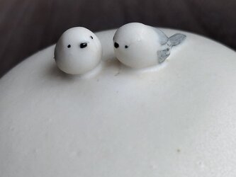 シマエナガ【陶器の蓋物】の画像