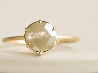 Hexagon Beige Diamond ringの画像