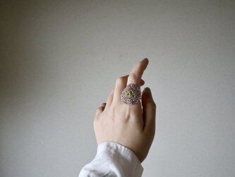 レースクロッシェのリング Lavenderの画像