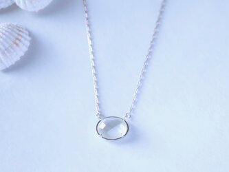 [Hi-Bi] SV925 白蝶貝×クオーツ ネックレスの画像