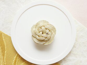 水引帯留め・金色の画像
