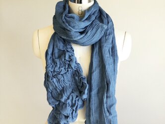 SALE!　KN-3　綿ショール　「インディゴ」の画像